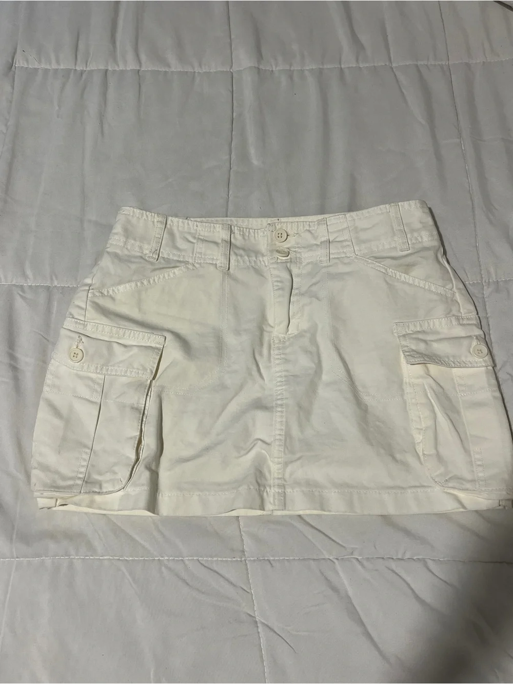 Brandy Melville | Skirts | Brandy Melville White Cargo Mini Skirt ...